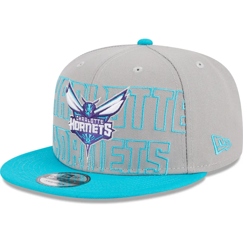 petten-plat-grijs-snapback-9fifty-draft-edition-2023-van-charlotte-hornets-nba-van-new-era