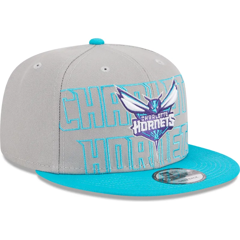petten-plat-grijs-snapback-9fifty-draft-edition-2023-van-charlotte-hornets-nba-van-new-era