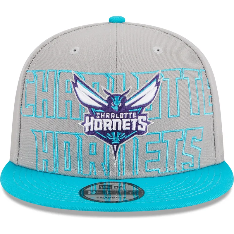 petten-plat-grijs-snapback-9fifty-draft-edition-2023-van-charlotte-hornets-nba-van-new-era