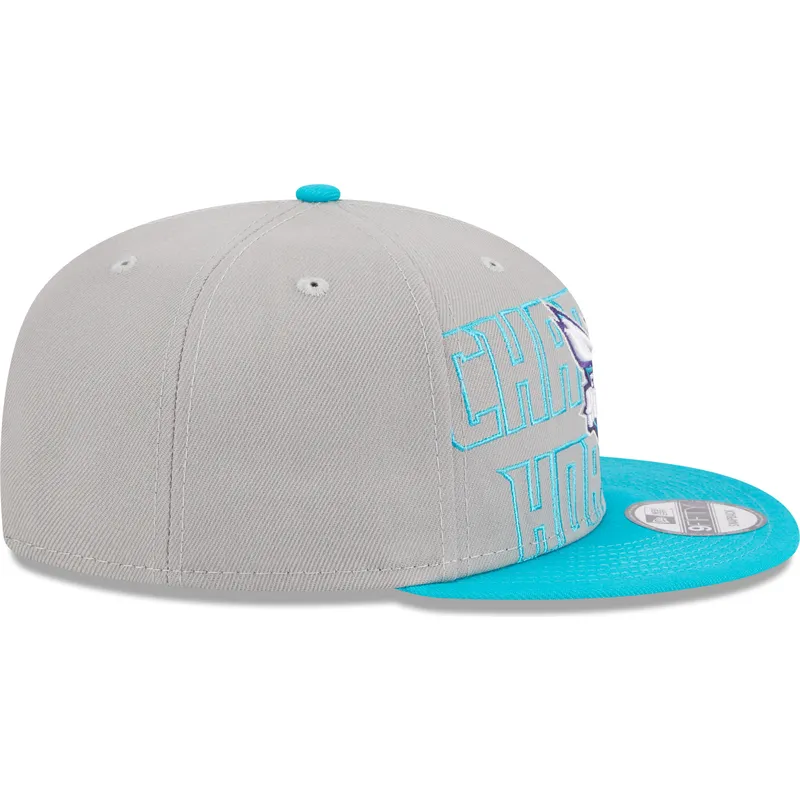 petten-plat-grijs-snapback-9fifty-draft-edition-2023-van-charlotte-hornets-nba-van-new-era