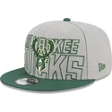 petten-plat-grijs-snapback-9fifty-draft-edition-2023-van-milwaukee-bucks-nba-van-new-era