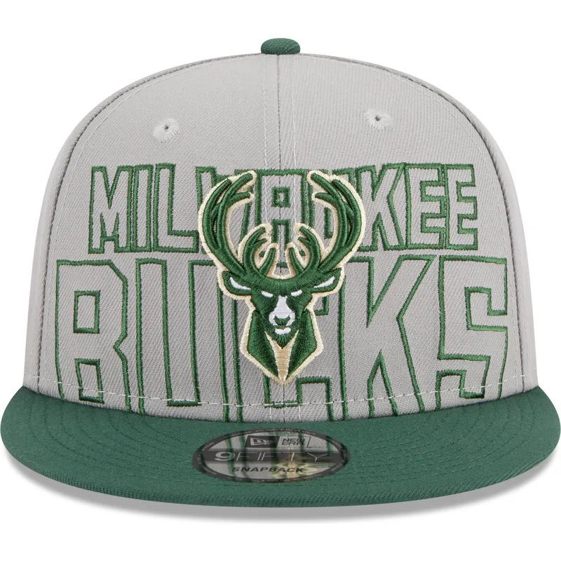 petten-plat-grijs-snapback-9fifty-draft-edition-2023-van-milwaukee-bucks-nba-van-new-era