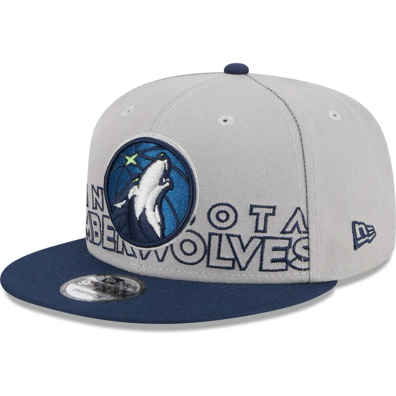 petten-plat-grijs-snapback-9fifty-draft-edition-2023-van-minnesota-timberwolves-nba-van-new-era