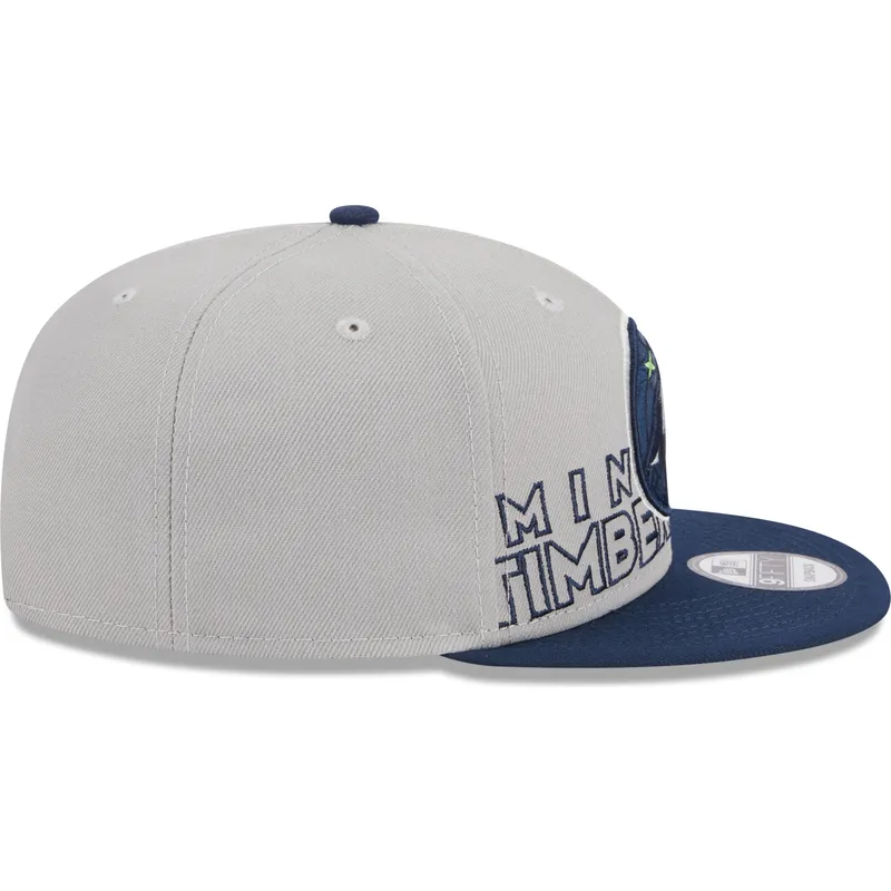 petten-plat-grijs-snapback-9fifty-draft-edition-2023-van-minnesota-timberwolves-nba-van-new-era