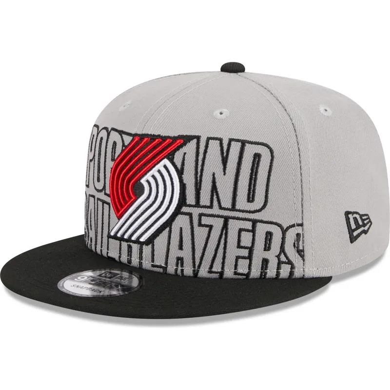 petten-plat-grijs-snapback-9fifty-draft-edition-2023-van-portland-trail-blazers-nba-van-new-era