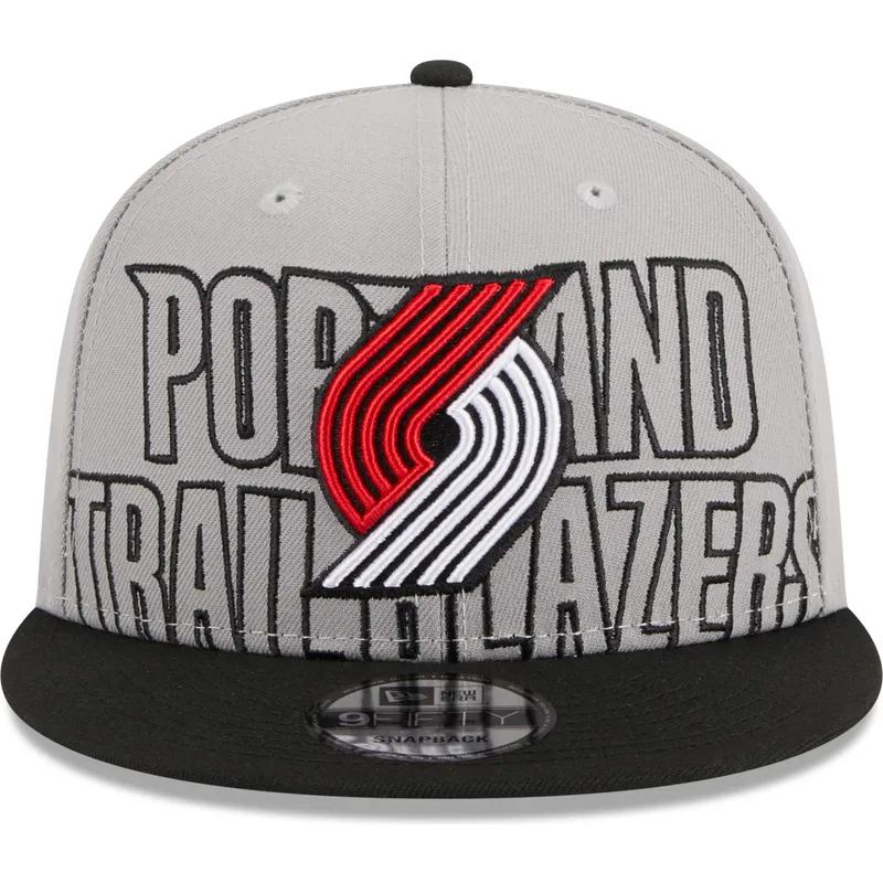 petten-plat-grijs-snapback-9fifty-draft-edition-2023-van-portland-trail-blazers-nba-van-new-era