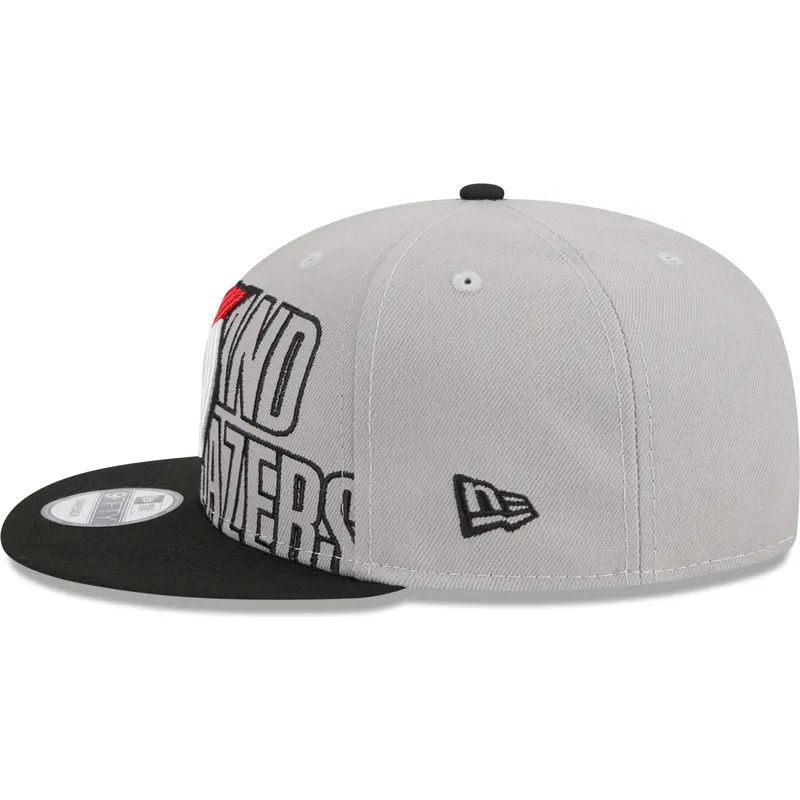 petten-plat-grijs-snapback-9fifty-draft-edition-2023-van-portland-trail-blazers-nba-van-new-era