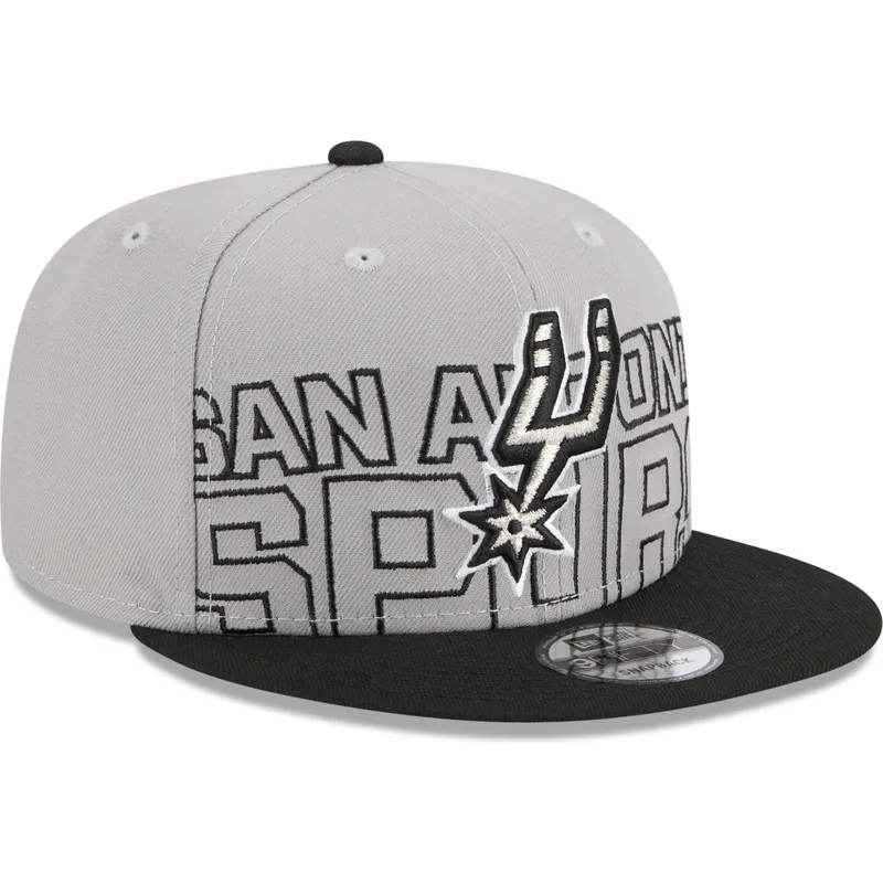 petten-plat-grijs-snapback-9fifty-draft-edition-2023-van-san-antonio-spurs-nba-van-new-era