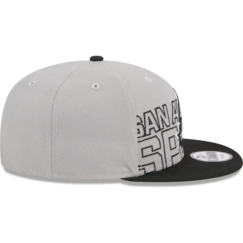 petten-plat-grijs-snapback-9fifty-draft-edition-2023-van-san-antonio-spurs-nba-van-new-era