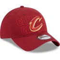 petten-gebogen-rood-verstelbaar-9twenty-draft-edition-2023-van-cleveland-cavaliers-nba-van-new-era