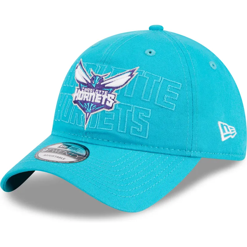 petten-gebogen-blauw-verstelbaar-9twenty-draft-edition-2023-van-charlotte-hornets-nba-van-new-era
