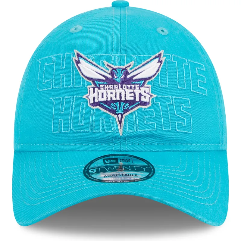 petten-gebogen-blauw-verstelbaar-9twenty-draft-edition-2023-van-charlotte-hornets-nba-van-new-era