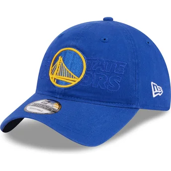 Petten gebogen blauw verstelbaar 9TWENTY Draft Edition 2023 van Golden State Warriors NBA van New Era