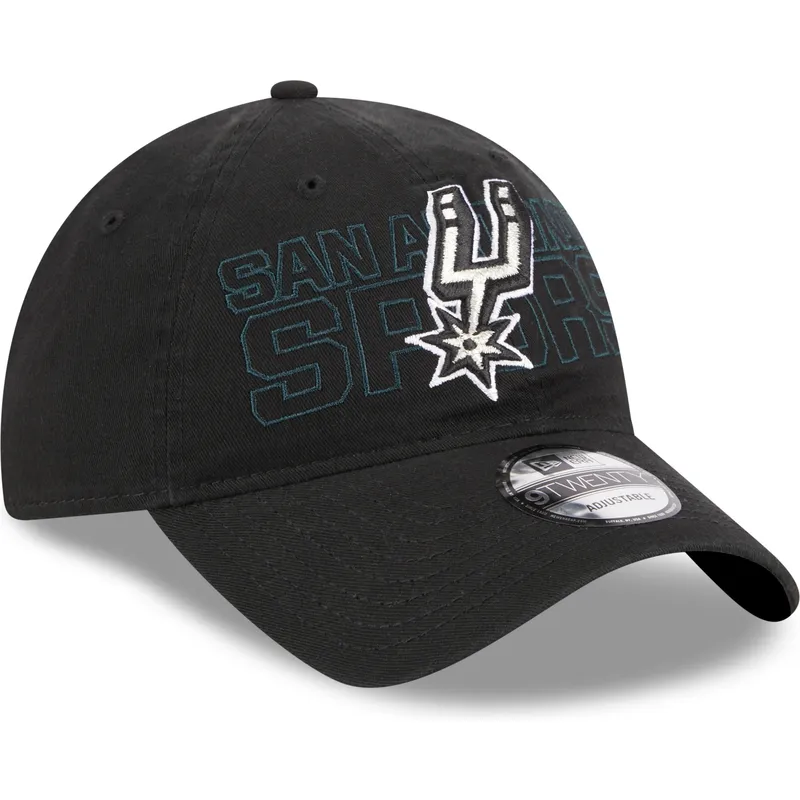 petten-gebogen-zwart-verstelbaar-9twenty-draft-edition-2023-van-san-antonio-spurs-nba-van-new-era
