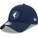 petten-gebogen-marineblauw-verstelbaar-9twenty-draft-edition-2023-van-minnesota-timberwolves-nba-van-new-era
