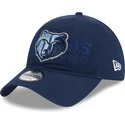 petten-gebogen-marineblauw-verstelbaar-9twenty-draft-edition-2023-van-memphis-grizzlies-nba-van-new-era