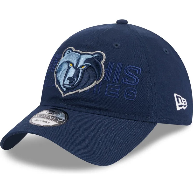 petten-gebogen-marineblauw-verstelbaar-9twenty-draft-edition-2023-van-memphis-grizzlies-nba-van-new-era