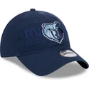 petten-gebogen-marineblauw-verstelbaar-9twenty-draft-edition-2023-van-memphis-grizzlies-nba-van-new-era