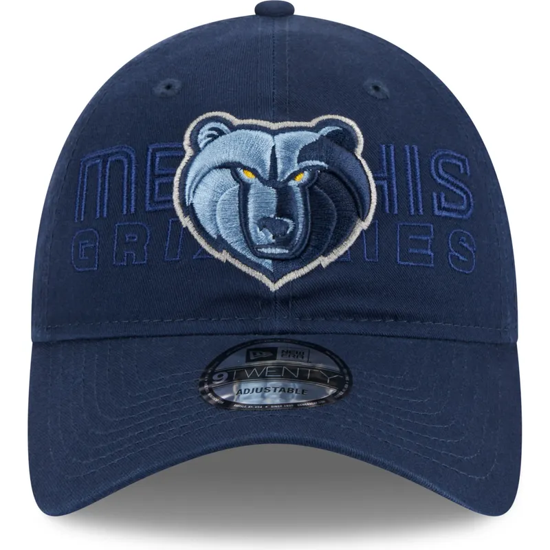 petten-gebogen-marineblauw-verstelbaar-9twenty-draft-edition-2023-van-memphis-grizzlies-nba-van-new-era