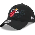 petten-gebogen-zwart-verstelbaar-9twenty-draft-edition-2023-van-miami-heat-nba-van-new-era