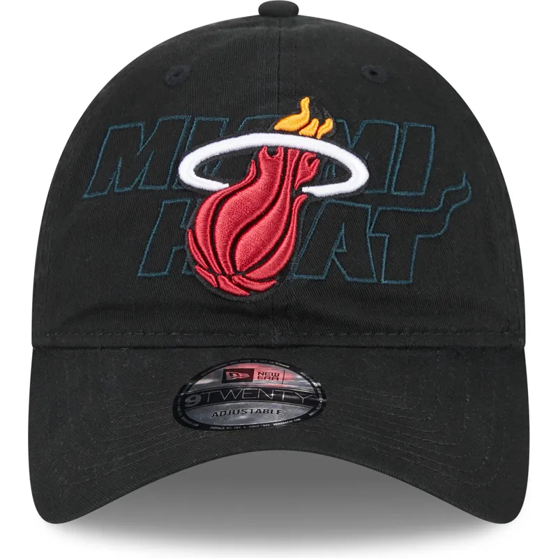 petten-gebogen-zwart-verstelbaar-9twenty-draft-edition-2023-van-miami-heat-nba-van-new-era