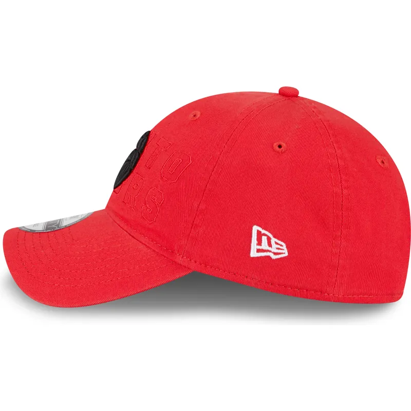 petten-gebogen-rood-verstelbaar-9twenty-draft-edition-2023-van-toronto-raptors-nba-van-new-era