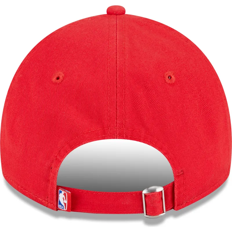 petten-gebogen-rood-verstelbaar-9twenty-draft-edition-2023-van-toronto-raptors-nba-van-new-era