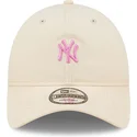 petten-gebogen-roze-verstelbaar-9twenty-mini-van-new-york-yankees-mlb-van-new-era
