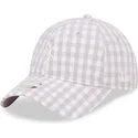 petten-gebogen-paars-verstelbaar-9twenty-gingham-van-new-york-yankees-mlb-van-new-era