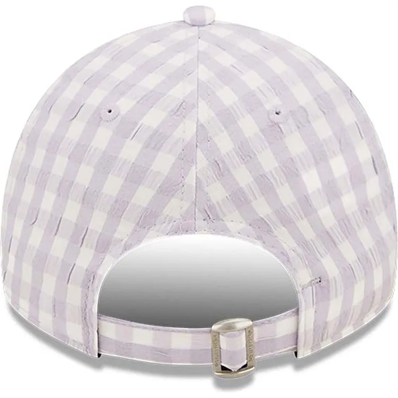 petten-gebogen-paars-verstelbaar-9twenty-gingham-van-new-york-yankees-mlb-van-new-era