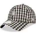 petten-gebogen-zwart-verstelbaar-9twenty-gingham-van-new-york-yankees-mlb-van-new-era