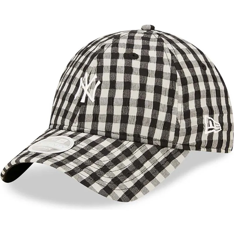 petten-gebogen-zwart-verstelbaar-9twenty-gingham-van-new-york-yankees-mlb-van-new-era petten-gebogen-zwart-verstelbaar-9twenty-gingham-van-new-york-yankees-mlb-van-new-era
