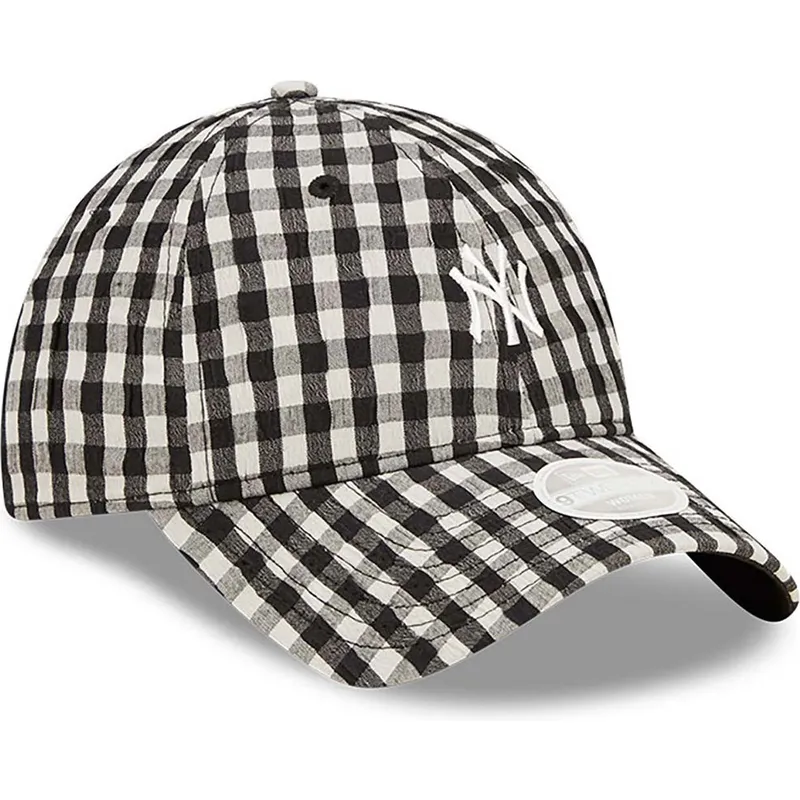 petten-gebogen-zwart-verstelbaar-9twenty-gingham-van-new-york-yankees-mlb-van-new-era petten-gebogen-zwart-verstelbaar-9twenty-gingham-van-new-york-yankees-mlb-van-new-era