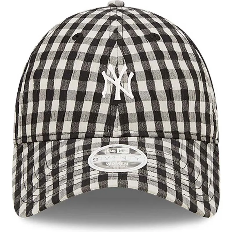 petten-gebogen-zwart-verstelbaar-9twenty-gingham-van-new-york-yankees-mlb-van-new-era petten-gebogen-zwart-verstelbaar-9twenty-gingham-van-new-york-yankees-mlb-van-new-era