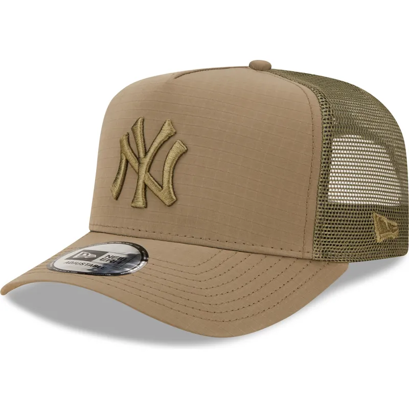 petten-gebogen-groen-snapback-a-frame-tech-ripstop-van-new-york-yankees-mlb-van-new-era