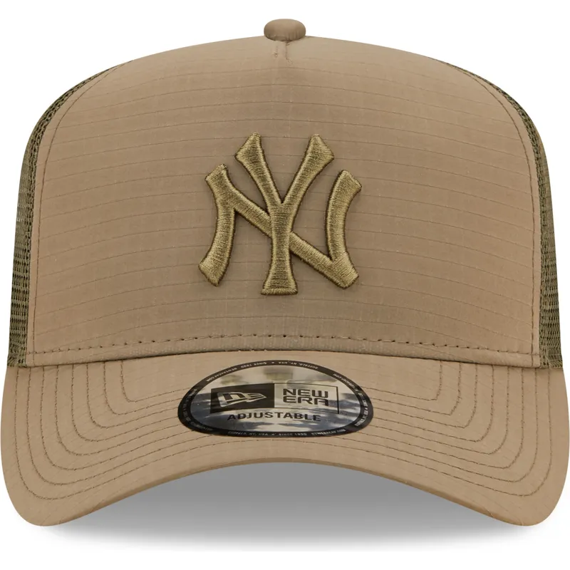 petten-gebogen-groen-snapback-a-frame-tech-ripstop-van-new-york-yankees-mlb-van-new-era