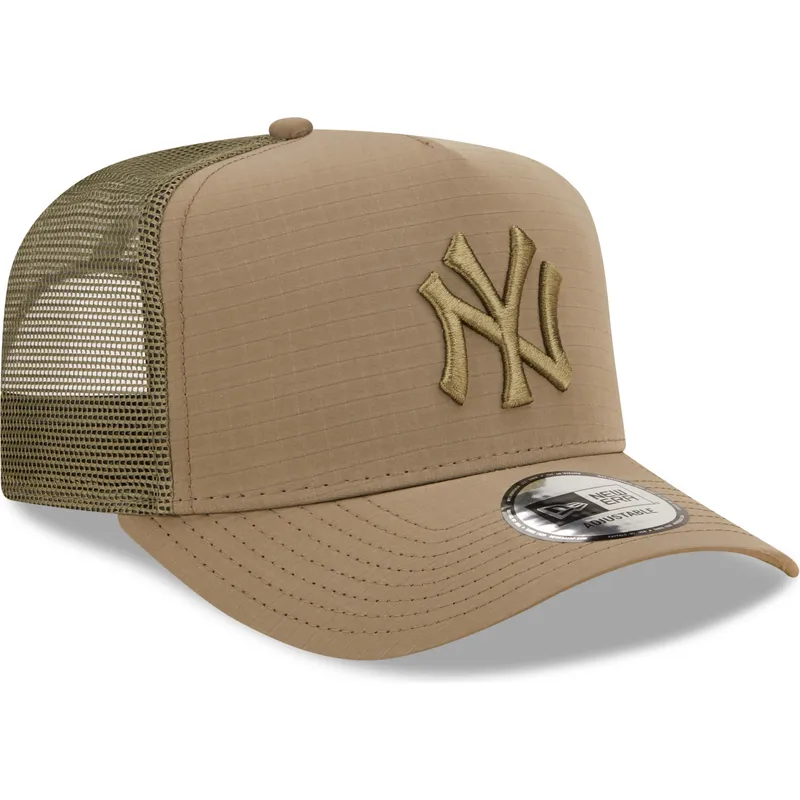 petten-gebogen-groen-snapback-a-frame-tech-ripstop-van-new-york-yankees-mlb-van-new-era