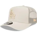 petten-gebogen-beige-snapback-a-frame-tech-ripstop-van-los-angeles-dodgers-mlb-van-new-era