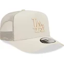 petten-gebogen-beige-snapback-a-frame-tech-ripstop-van-los-angeles-dodgers-mlb-van-new-era
