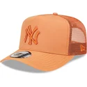 petten-gebogen-bruin-snapback-a-frame-tech-ripstop-van-new-york-yankees-mlb-van-new-era