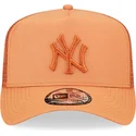 petten-gebogen-bruin-snapback-a-frame-tech-ripstop-van-new-york-yankees-mlb-van-new-era