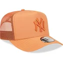 petten-gebogen-bruin-snapback-a-frame-tech-ripstop-van-new-york-yankees-mlb-van-new-era