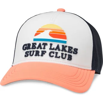 Petten gebogen meerkleurig snapback Surf Club Riptide Valin van American Needle