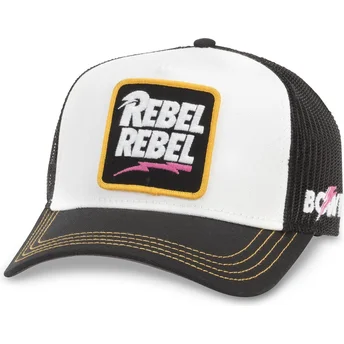 Petten gebogen wit snapback Rebel Rebel Valin van...