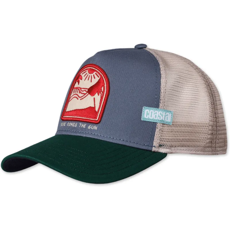 petten-gebogen-meerkleurig-snapback-here-comes-the-sun-hft-van-coastal