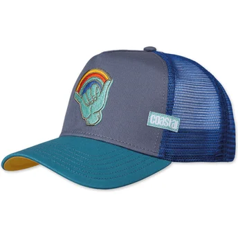 Petten gebogen blauw snapback Shakka HFT van Coastal