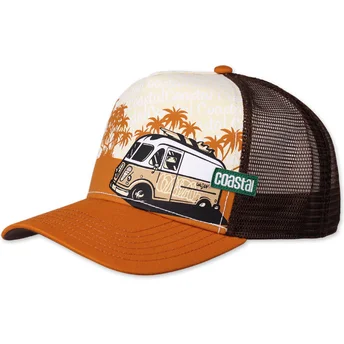 Petten gebogen bruin snapback HFT van Coastal
