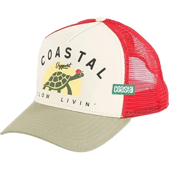 Petten gebogen meerkleurig snapback Support Slow Livin HFT van Coastal