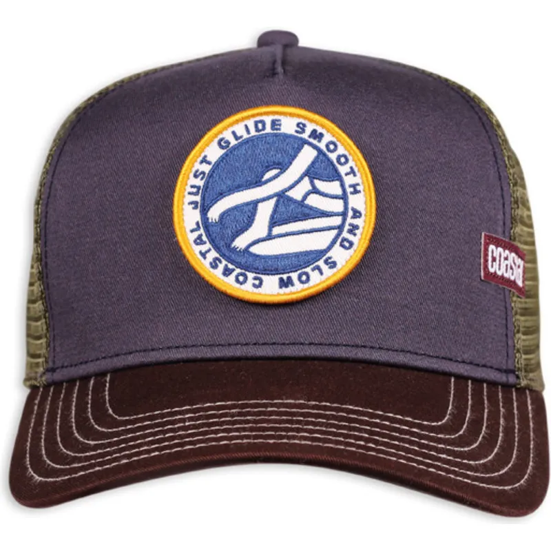 petten-gebogen-meerkleurig-snapback-just-glide-smooth-and-slow-hft-van-coastal