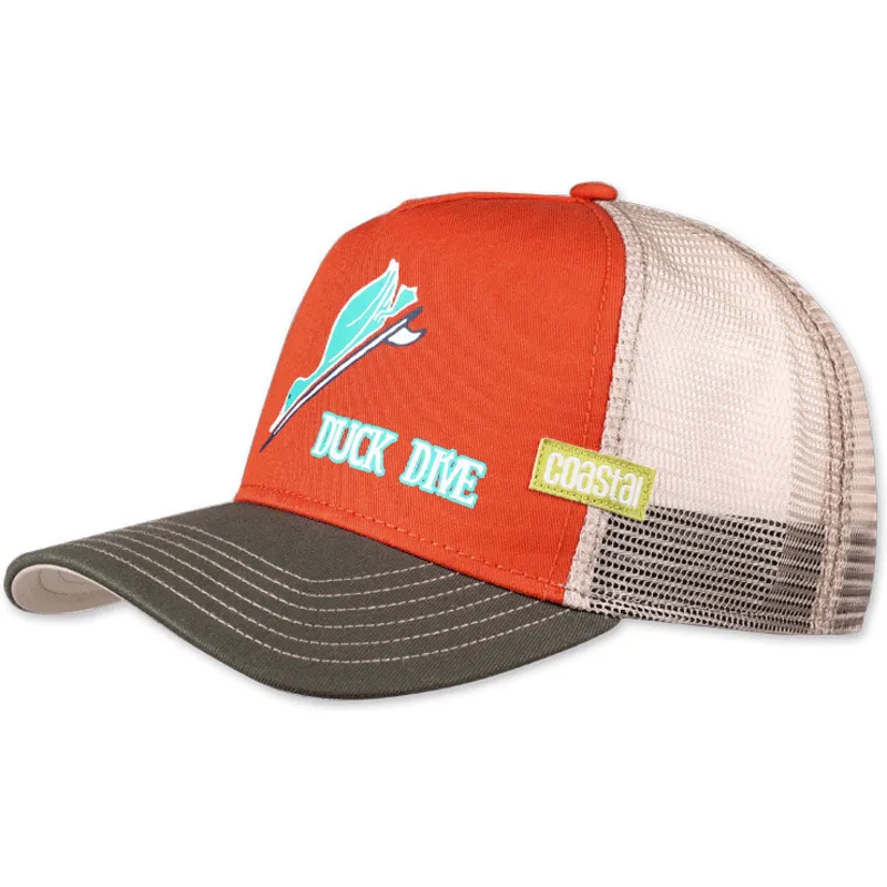 petten-gebogen-oranje-snapback-duck-dive-hft-van-coastal